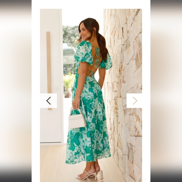 Adeliza Maci Dress - Green Floral - Picture 2 of 10
